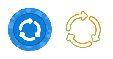 Beyaz arkaplanda geri dönüşüm simgeleri ayarlandı