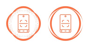 akıllı telefon web simgesi vektör illüstrasyonundaki kamera