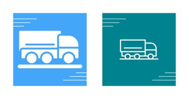 Dağıtım aracı simgesi beyaz arkaplanda izole edildi. Simgeleri ayarla. Renkli daire düğmeleri. vektör.  