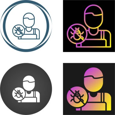 Haşere Kontrol web simgesi vektör illüstrasyonu