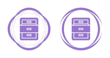 Dosya Kabinesi Web simgesi vektör illüstrasyonu