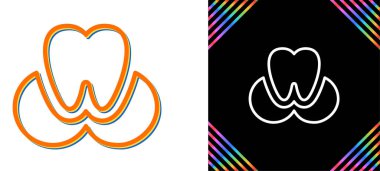 vektör illüstrasyonu, diş tanımlama simgesi 