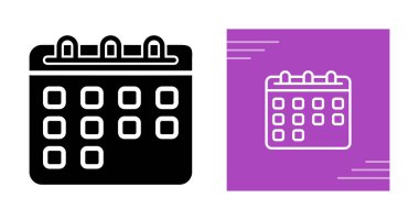 Takvim simgesi beyaz arkaplanda izole edildi. Hatırlatma sembolü. Vektör illüstrasyonu 