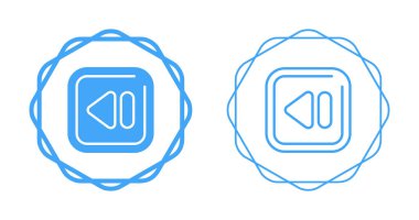 Kare Geri Sarma Simgeleri Ayarlandı, vektör illüstrasyonu