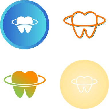 Diş sağlığı kliniği logo şablonu, diş simgesi, vektör illüstrasyonu 