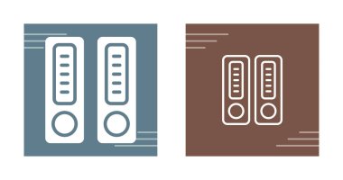 Basit bir Arşiv simgelerinin düz tasarım çizimi. Vektör illüstrasyonu