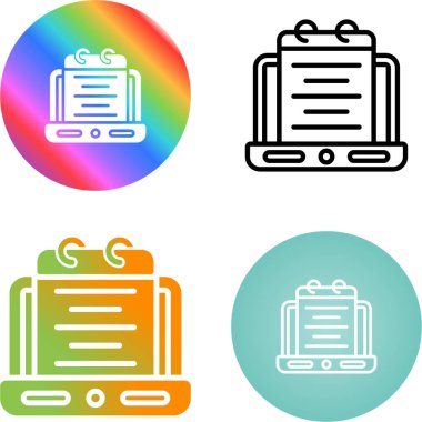 dizüstü bilgisayar simgeleri ayarlandı, vektör illüstrasyonu basit tasarım