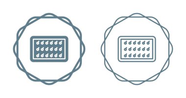 Damlacıklı iki ana hatlı dikdörtgen duş başlığı simgesi