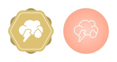 Yağmur Ağı simgelerine sahip bulut vektör illüstrasyonunu ayarla