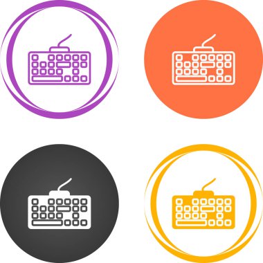 Bilgisayar klavye simgelerinin vektör çizimi. Klavye simgeleri ayarlandı.               