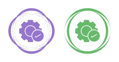 Ayarlar simgesi beyaz arkaplanda izole edildi. Çarklı tabela. Vites sembolü. Vektör illüstrasyonu