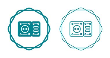 elektrik soket simgeleri ayarlandı, basit illüstrasyon