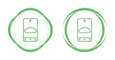 Bulut hesaplama simgesi. ince daire tasarımı. vektör illüstrasyonu.