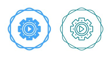 Beyaz arkaplandaki simgeyi özelleştir. Ayarlar imzası. Vites sembolü. Vektör illüstrasyonu