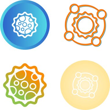 Ubuntu web simgesi vektör illüstrasyonu