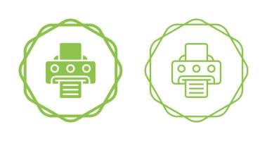 Yazıcı simgesi beyaz arkaplanda izole edildi