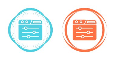 Çoklu kaydıracı olan uygulama ayarları ve kontrolleri için simgeler.