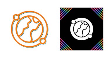 İzole üzerinde beyaz arka plan dünya küre Icons set.