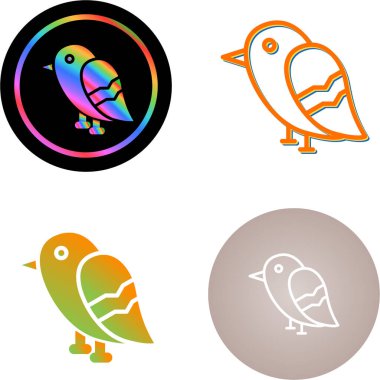 Kuş simgeleri kümesi, vektör tasarımı illüstrasyonu 