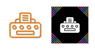 Yazıcı simgeleri resimleme ayarlandı. Basit vektör tasarımı illüstrasyonu 