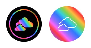 Beyaz arkaplanda izole edilmiş bulut simgeleri. vektör illüstrasyonu