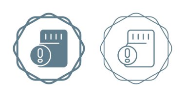 Çemberlerin içinde hafıza kartı sembolleri içeren uyarı simgeleri