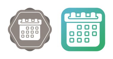 renkli takvim simgeleri. olay hatırlatıcı sembolleri. Renkli web düğmeleri. Beyaz arkaplanda izole edilmiş vektör illüstrasyonu