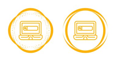 Bilgisayar simgesi beyaz arkaplanda izole edildi. vektör