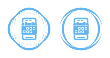 Uygulama simgesi vektör illüstrasyon tasarımı rezervasyon ediliyor