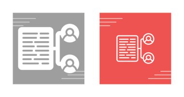 Kullanıcı profilleri içeren belge paylaşım simgeleri