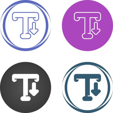 Typography web simgeleri seti, vektör illüstrasyonu