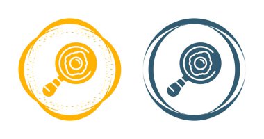 Kızarmış yumurta ağı ikon vektör illüstrasyonu