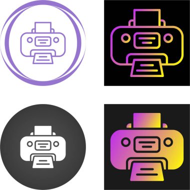 Yazıcı simgesi beyaz arkaplanda izole edildi