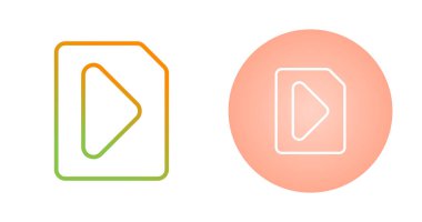 Renk arkaplanı ve vektör illüstrasyonu üzerinde izole edilmiş müzik çalar düğmeleri olan dosyalar 