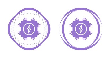 Yıldırımlı mor devre simgeleri