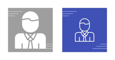 Çevrimiçi kullanım için soyut bir kullanıcı simgesinin basit bir renk çizimi.