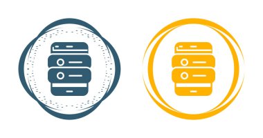 Uygulama, veritabanı, sunucu simgeleri, vektör illüstrasyonu