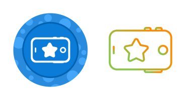 Yıldız simgeli tablet. Favori kitap ayracı ve derecelendirme kavramı. Vektör illüstrasyonu 