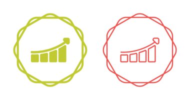 Simgelerin iş grafiği, vektör illüstrasyonu 