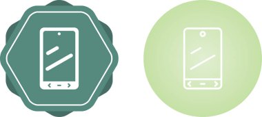 Akıllı telefonun renkli simgesi beyaz arkaplanda izole edildi  