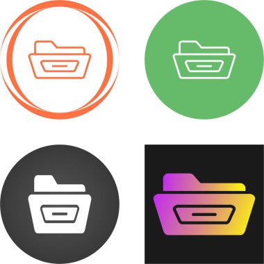 klasör simgeleri ayarlamak, illüstrasyon vektör 