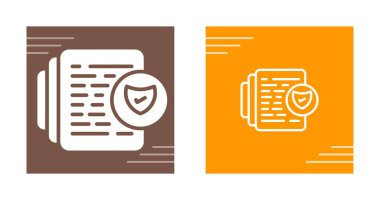 Kalkan güvenlik sembolleri içeren belge simgeleri