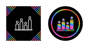 İş grafiği simgesi. Finansal tablo. Beyaz arkaplanda diyagram işareti izole edildi