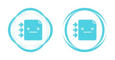 Beyaz vektör illüstrasyonunda belge simgesini izole et 