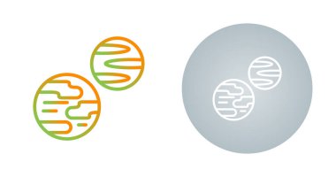 Gezegenler simgeleri ayarlandı, vektör illüstrasyonu