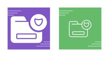 Renkli arkaplanlarda kalkan sembollerini gösteren güvenli dizin simgeleri