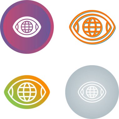 genel görüş simgeleri ayarlandı, basit illüstrasyon