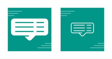 Düz sohbet simgesinin vektör illüstrasyonu