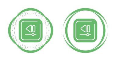 Video ikonları, sol ok düğmeleri, vektör illüstrasyonu seti