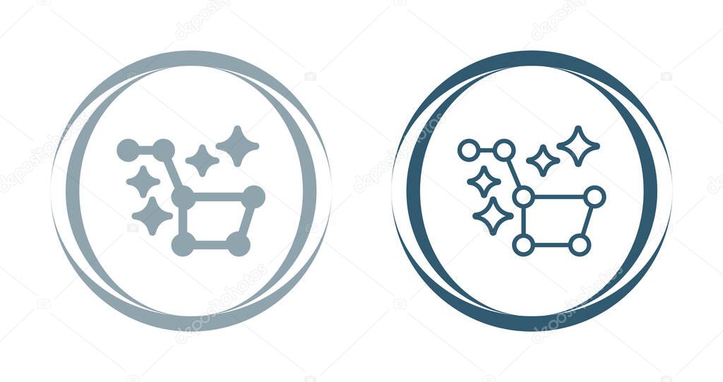 Vector illustration of the Constellation Ursa Major icon on white background